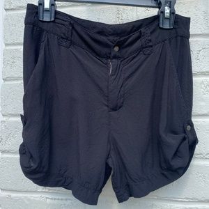 Ella Moss shorts black side cuff snap girls 14